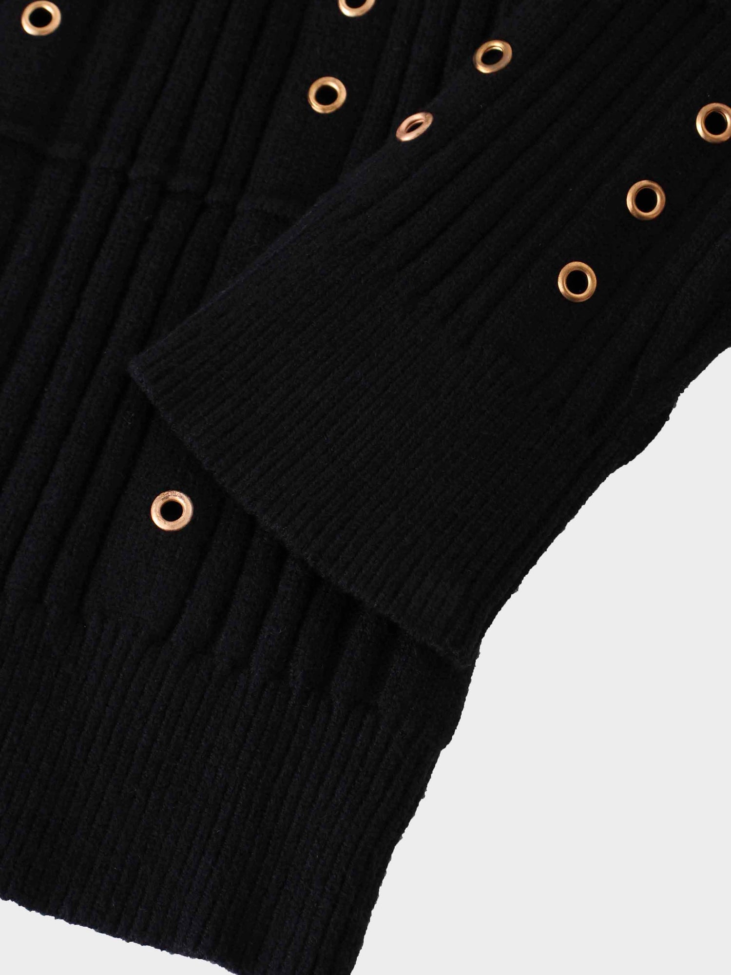 Grommet Sweater-Black