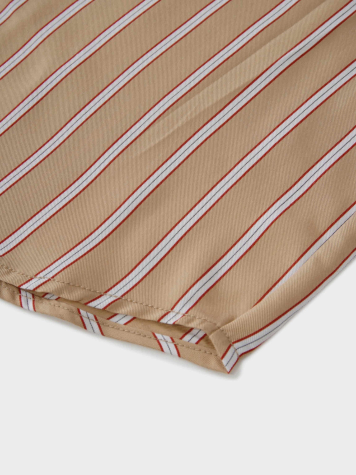 Oversized Shirtdress-Camel/White