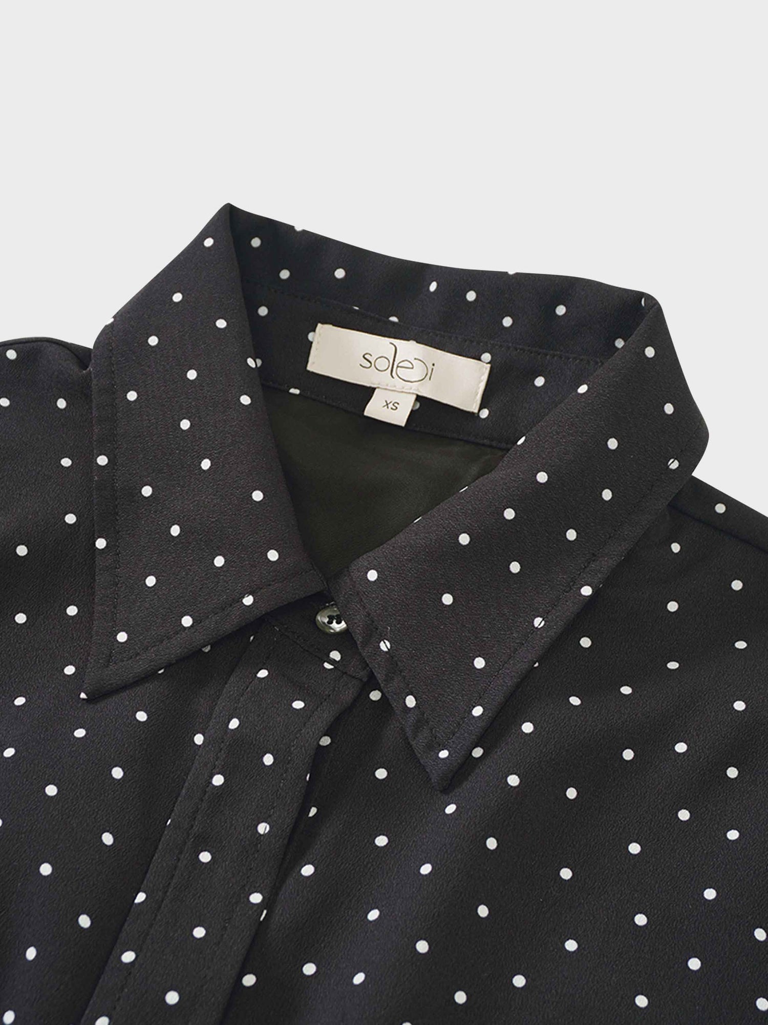 Linda Dress-Black and White Polka Dot