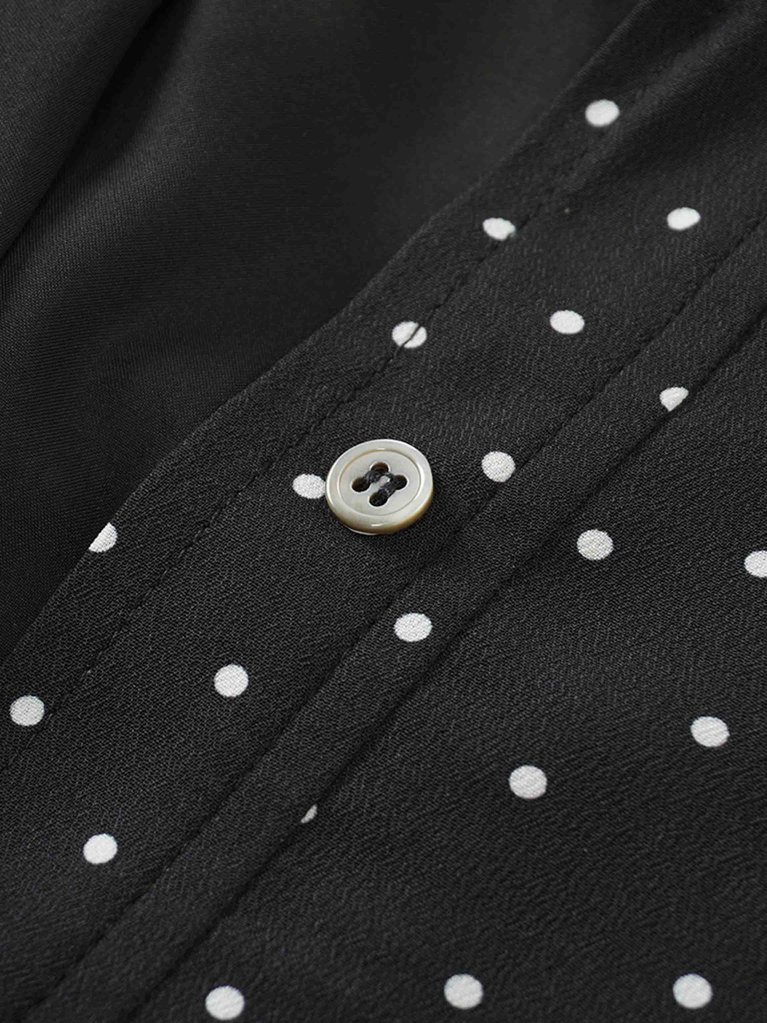 Linda Dress-Black and White Polka Dot