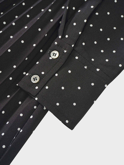 Linda Dress-Black and White Polka Dot