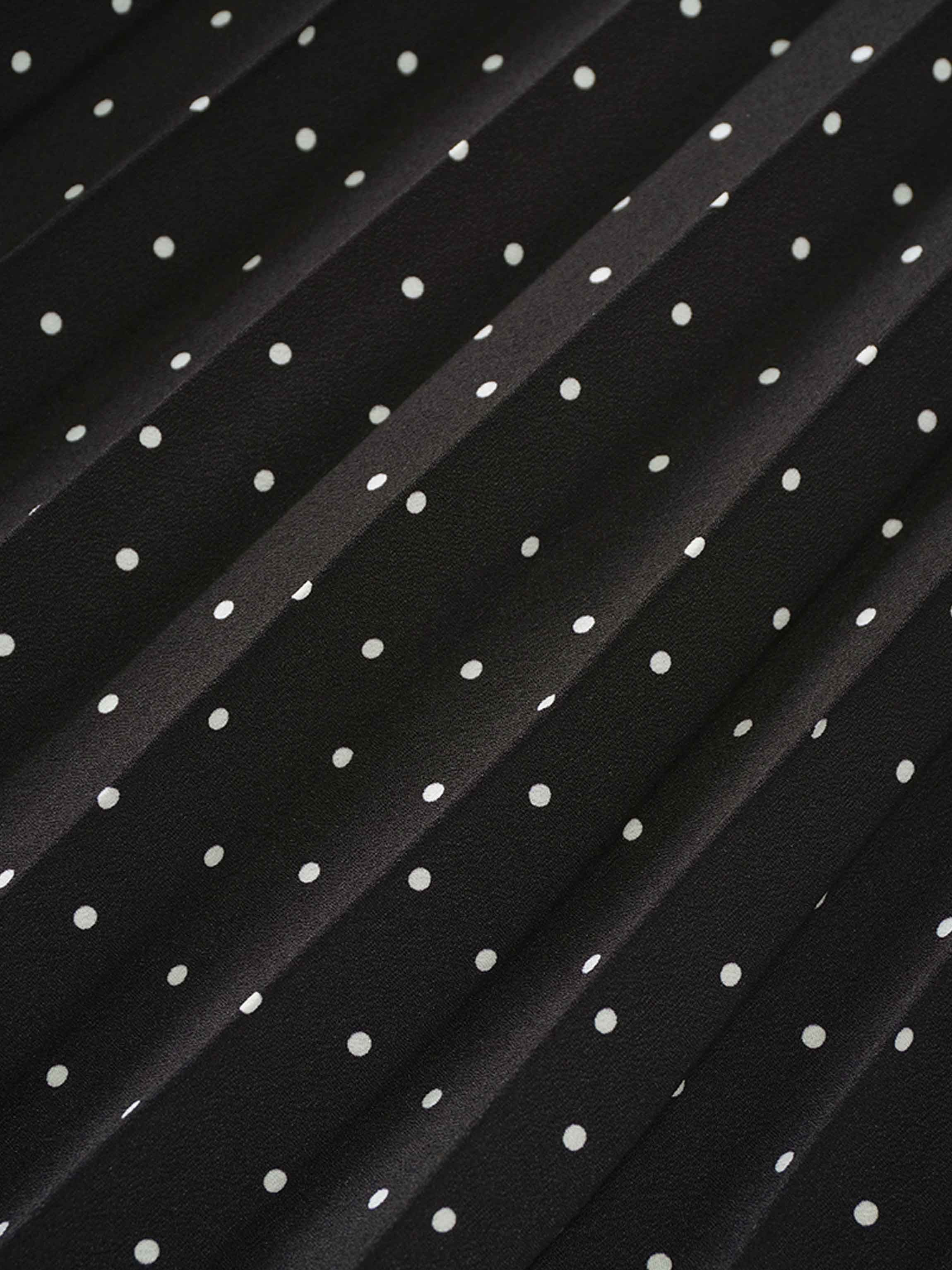 Linda Dress-Black and White Polka Dot