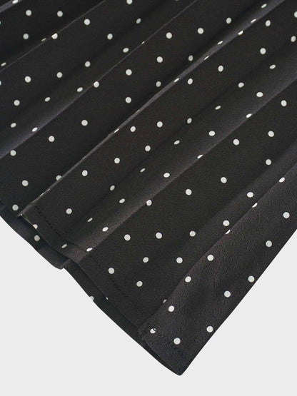 Linda Dress-Black and White Polka Dot