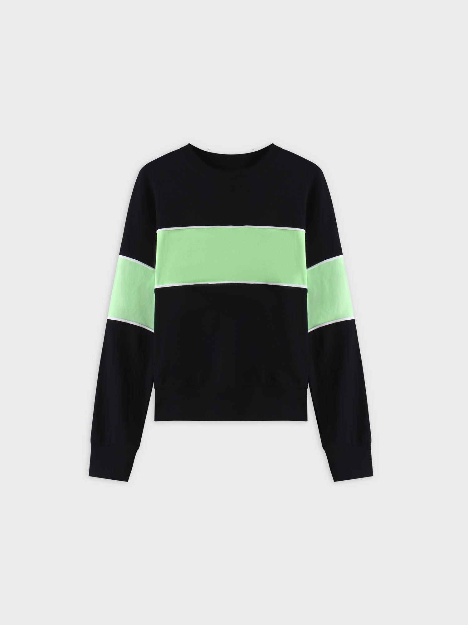 Neon Stripe Bomber-Green Stripe