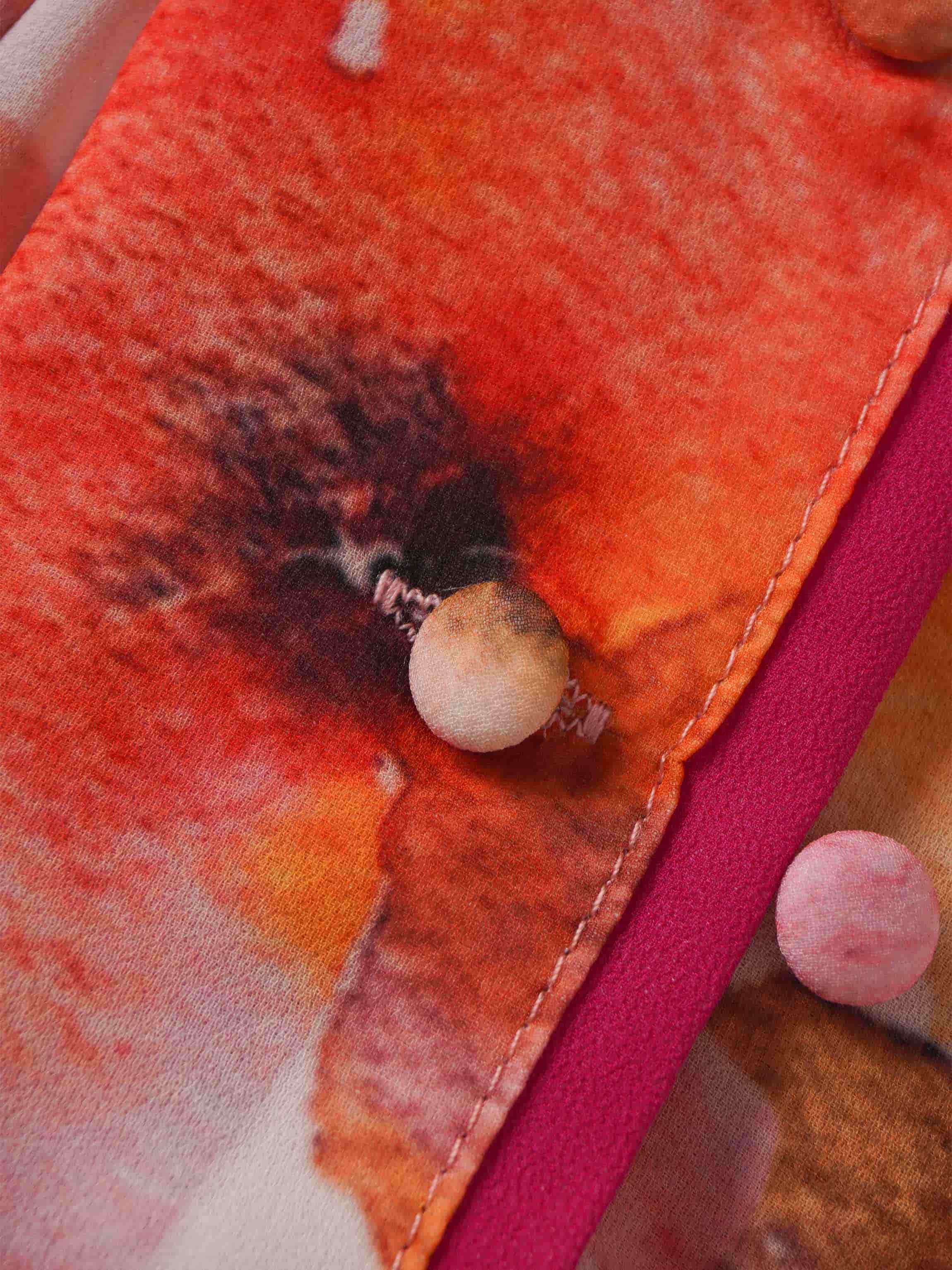 Asymmetrical Hem Dress-Spring Flowers