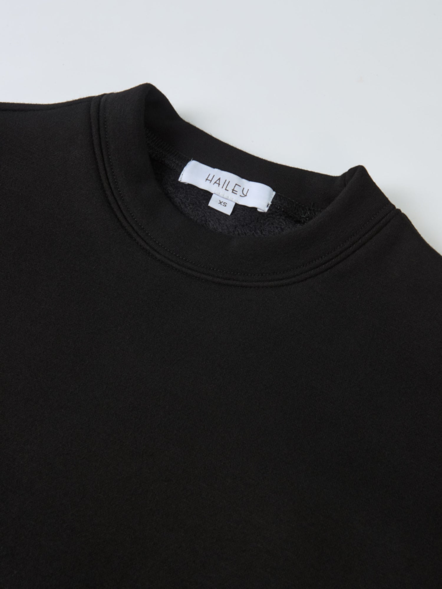 Cupro Bottom Sweatshirt Dress-Black