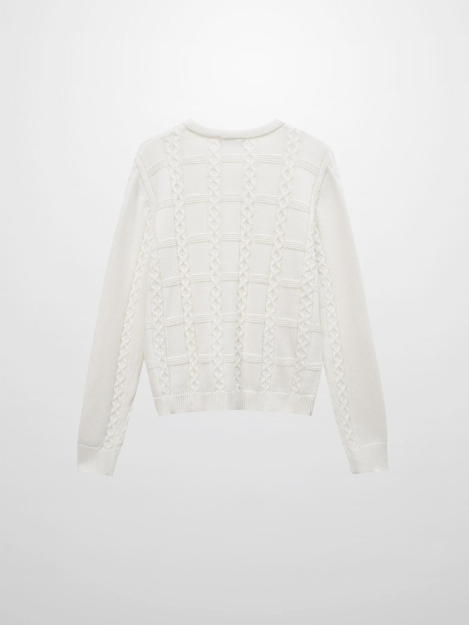 Cable Design Cardigan-Ivory
