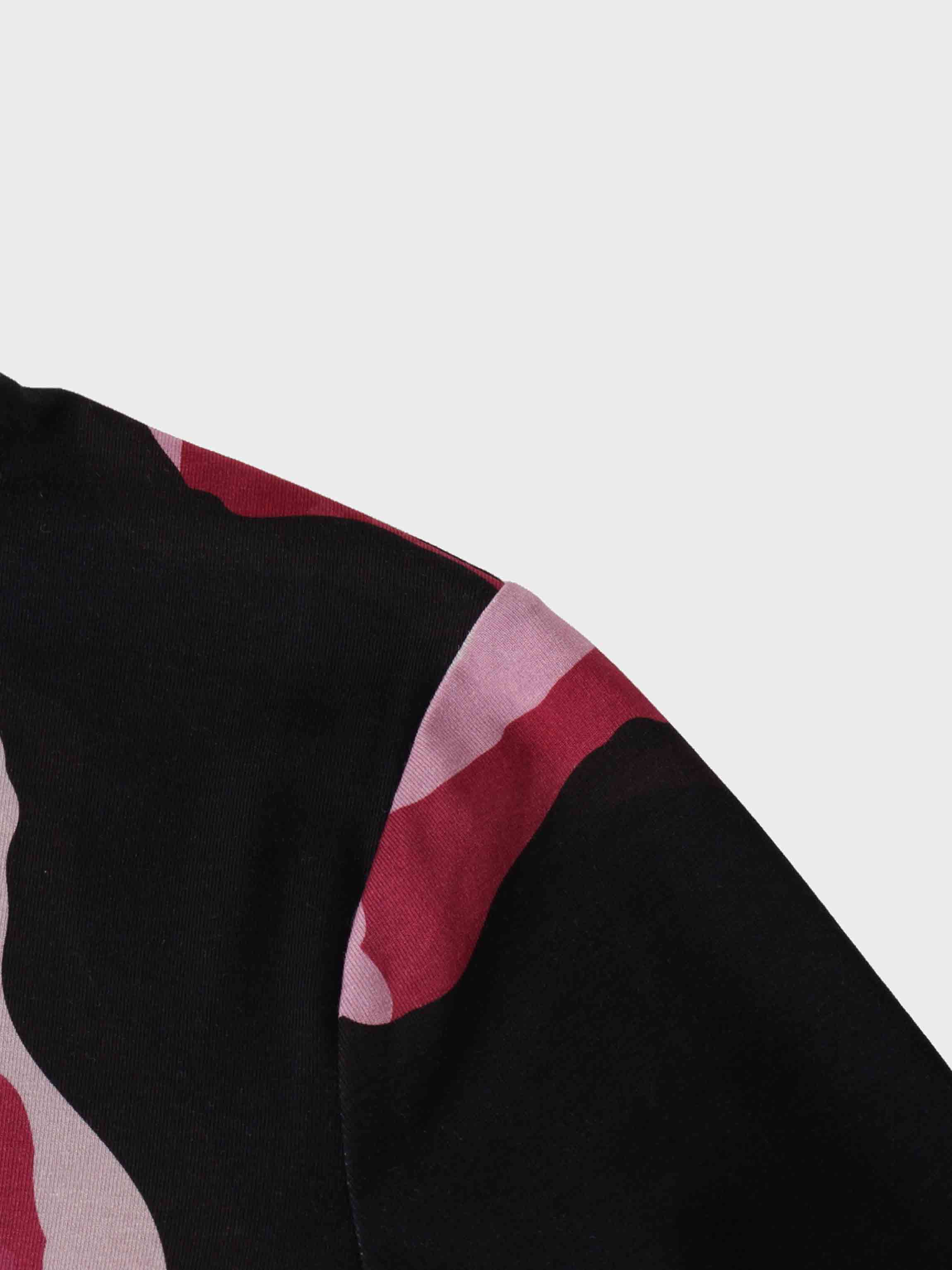 Printed Modal Turtleneck-Pink Lightning