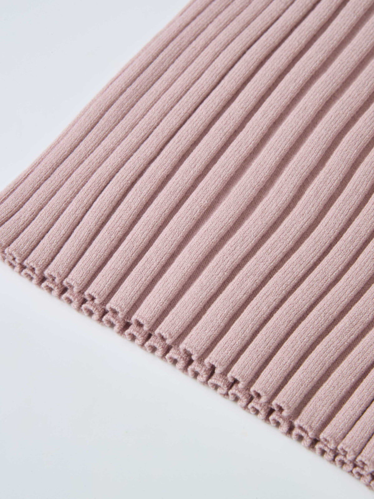 Ribbed Crew Neck Sweater - Pink