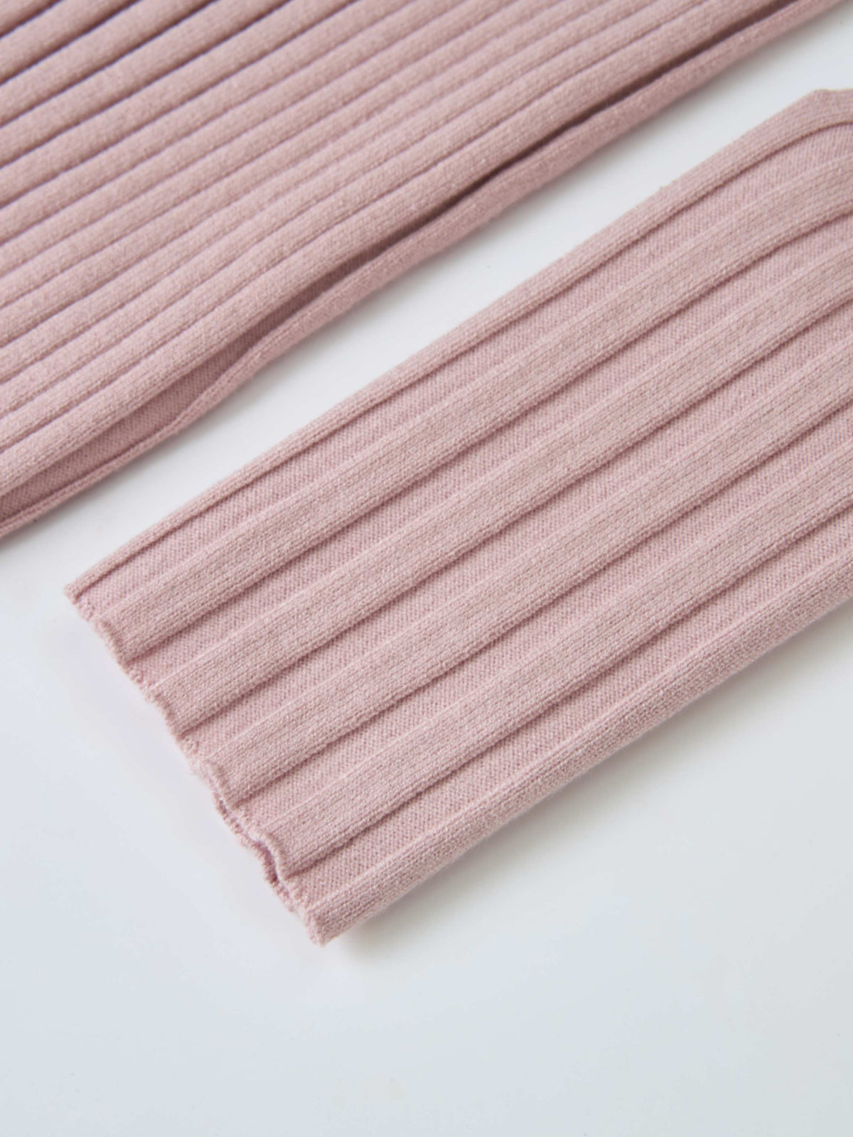 Ribbed Crew Neck Sweater - Pink