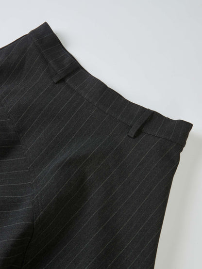Curved Seam Full Skirt - Pinstripe