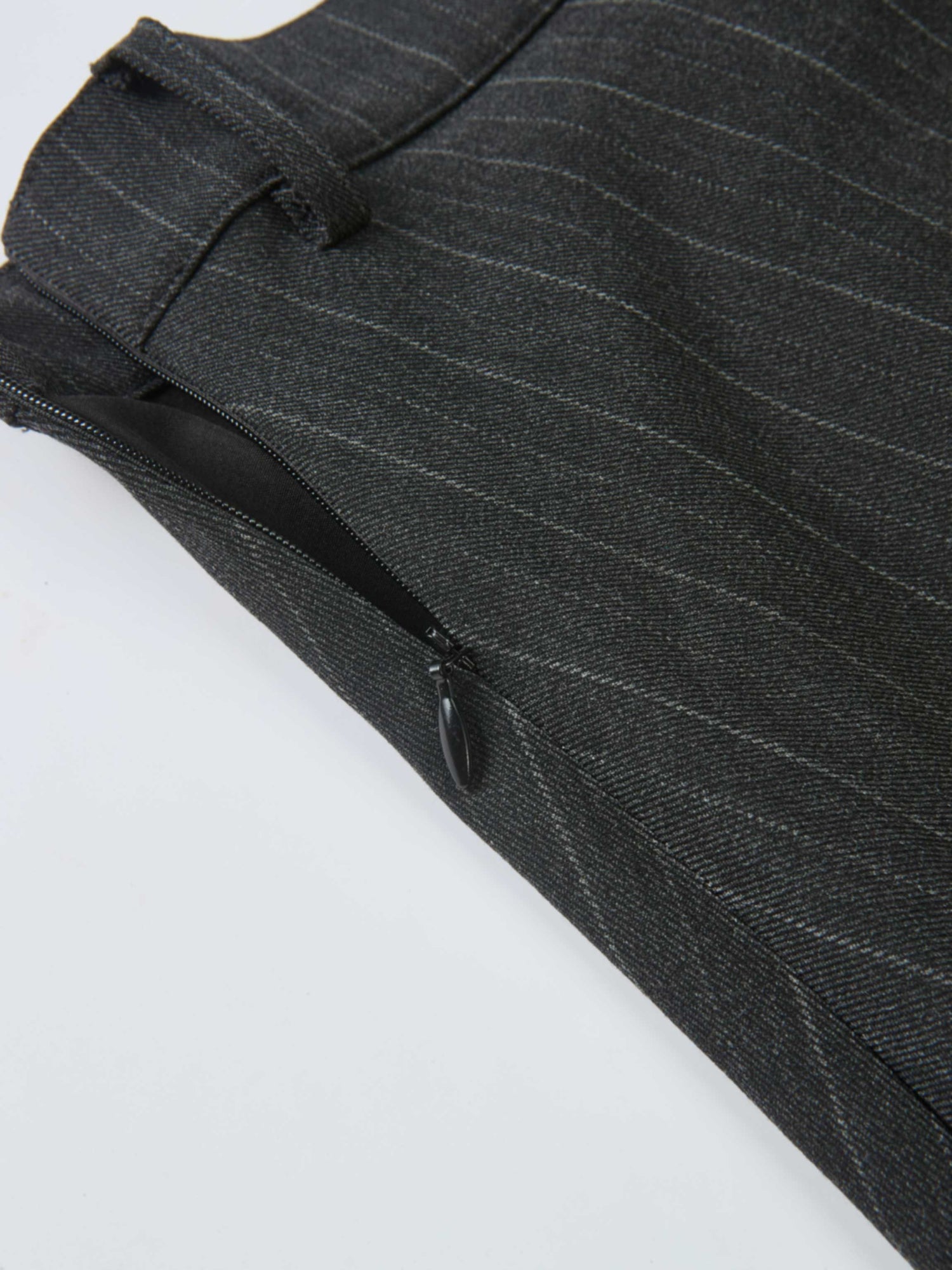 Curved Seam Full Skirt - Pinstripe
