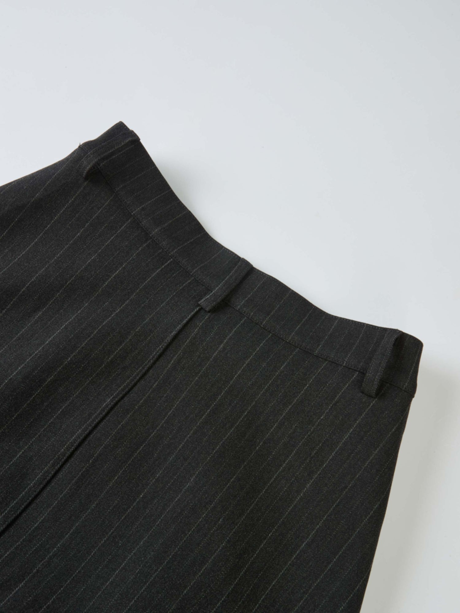 Curved Seam Full Skirt - Pinstripe