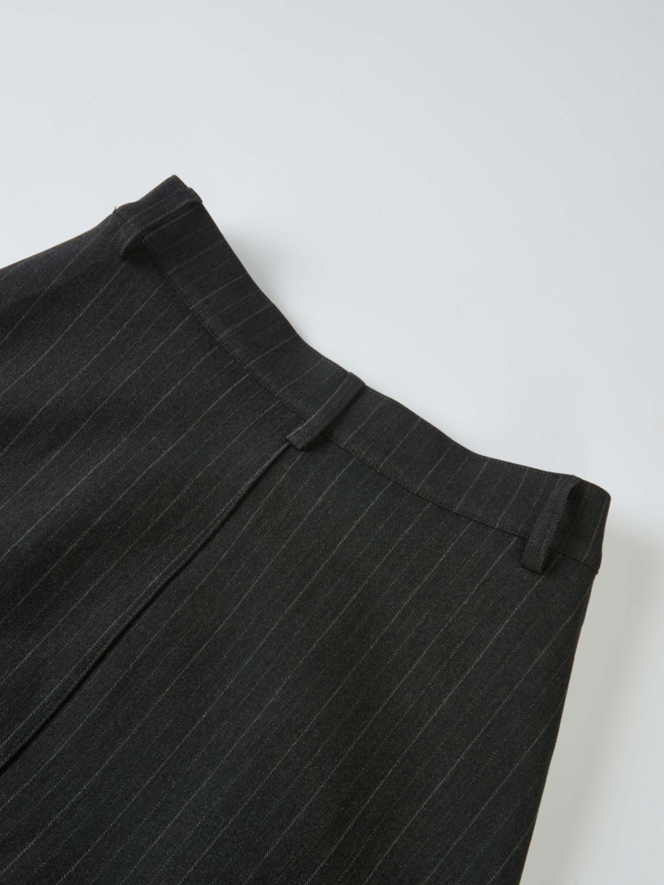 Curved Seam Full Skirt - Pinstripe