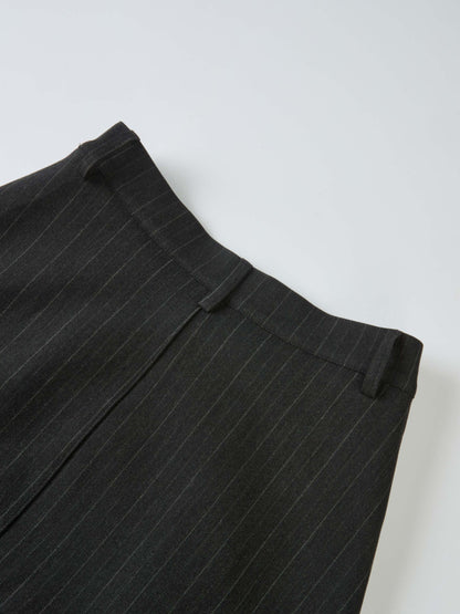 Curved Seam Full Skirt - Pinstripe