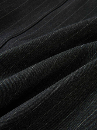Curved Seam Full Skirt - Pinstripe