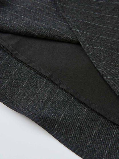 Curved Seam Full Skirt - Pinstripe