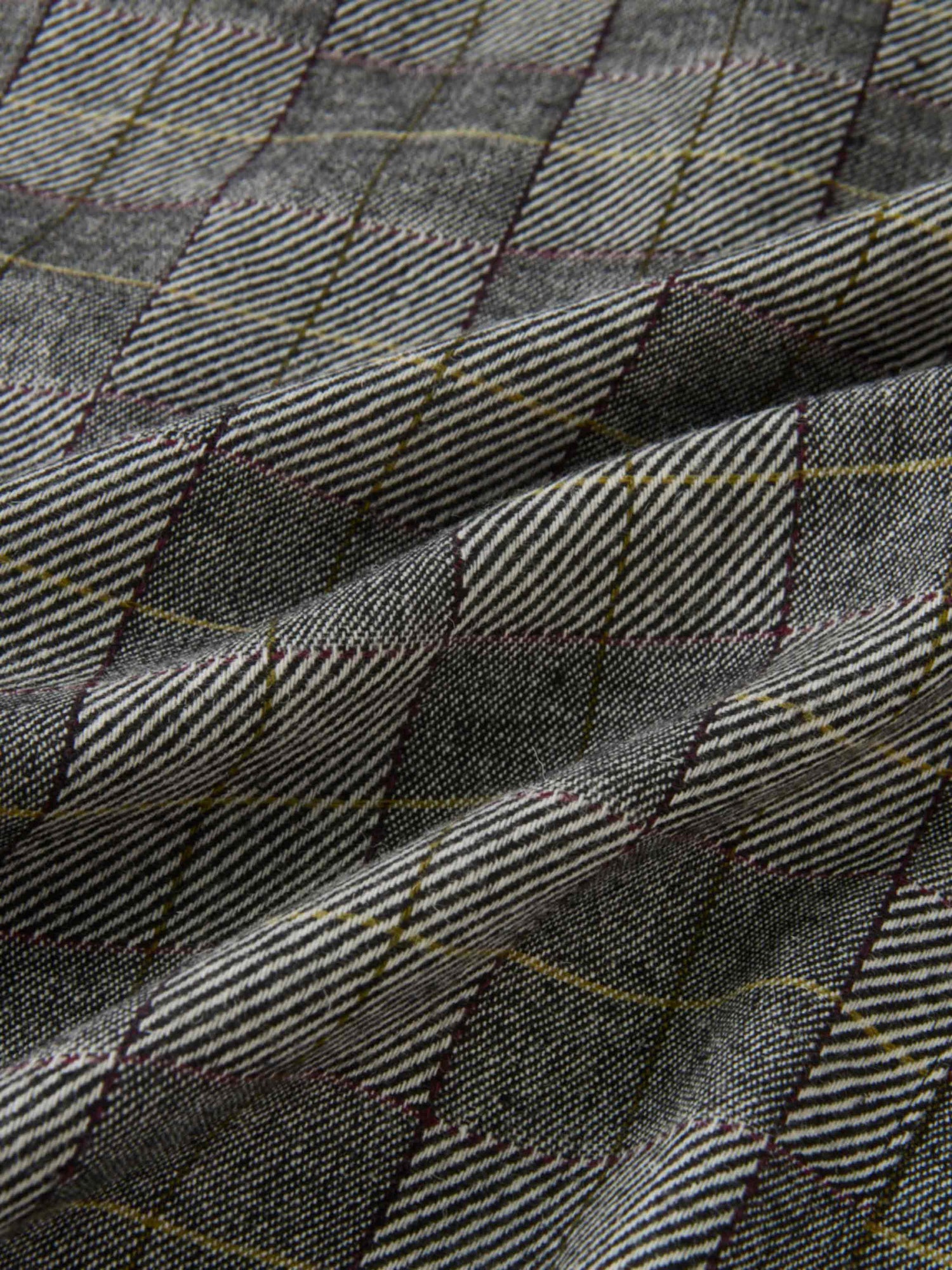 Curved Seam Full Skirt - Boxed Plaid