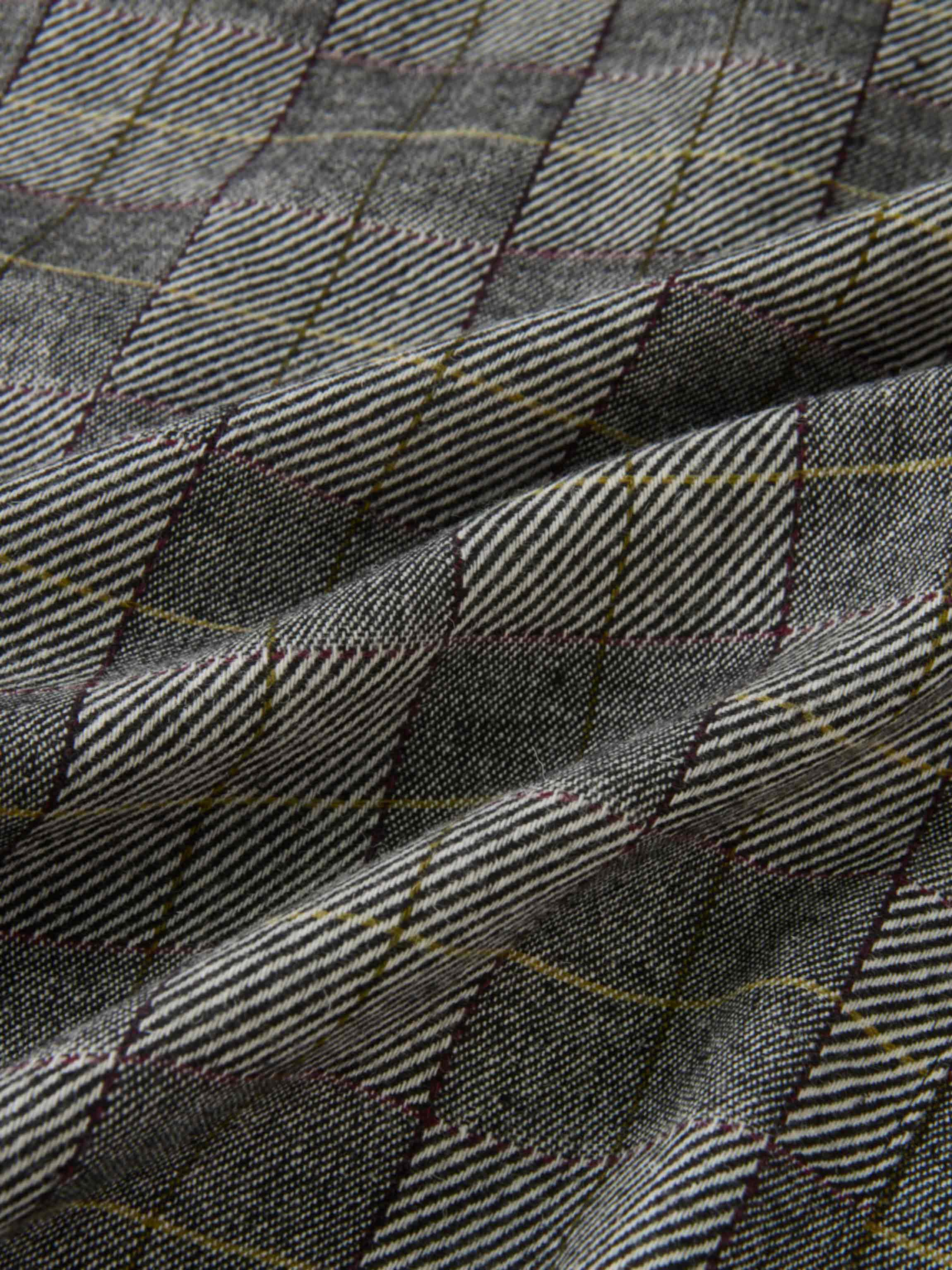 Curved Seam Full Skirt - Boxed Plaid