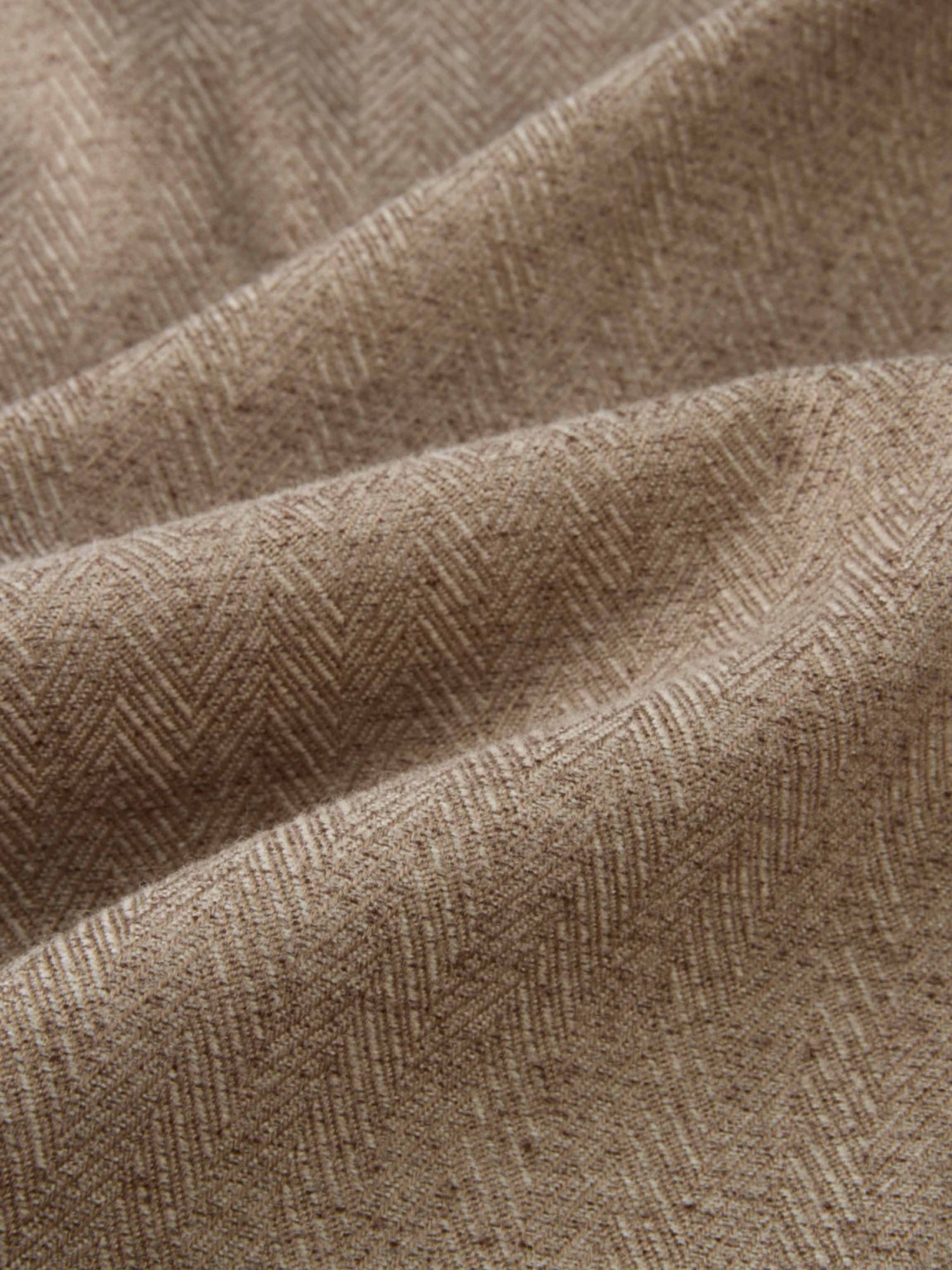 Curved Seam Full Skirt - Camel Herringbone