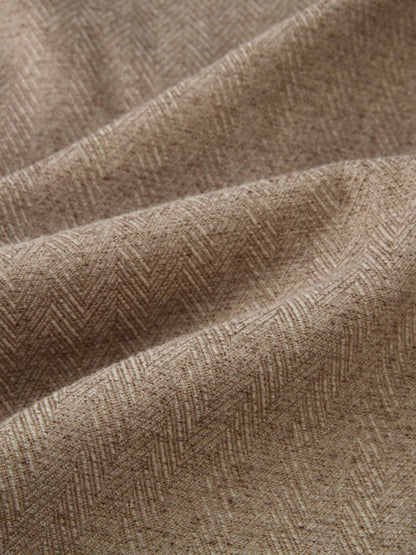 Curved Seam Full Skirt - Camel Herringbone