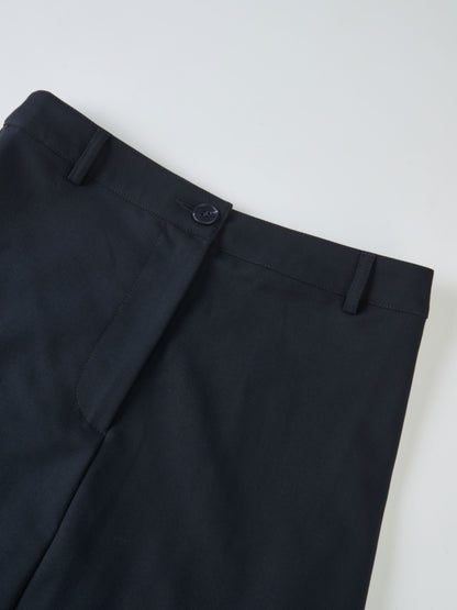 Pleat Back Skirt - Navy