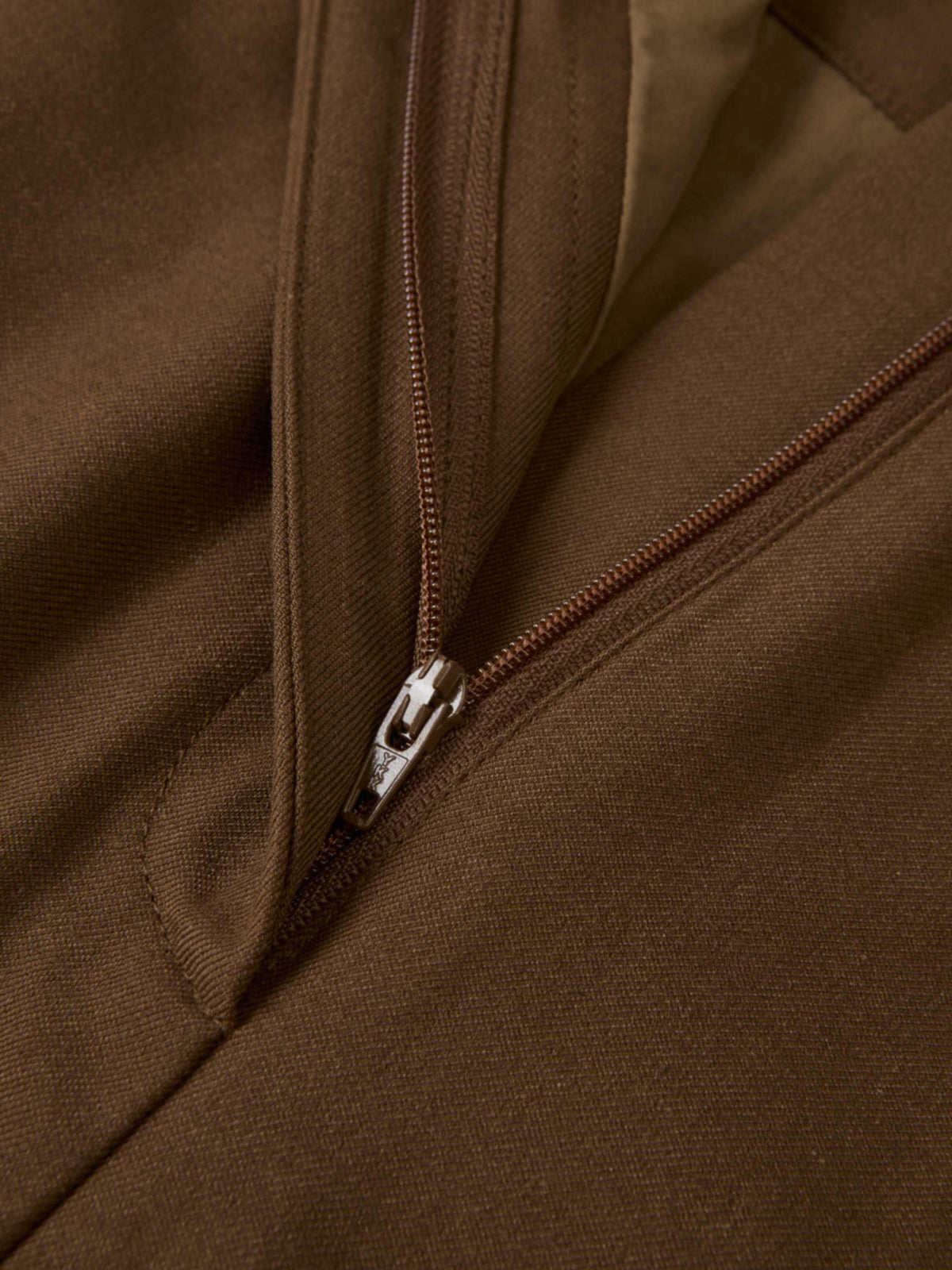 Pleat Back Skirt - Brown