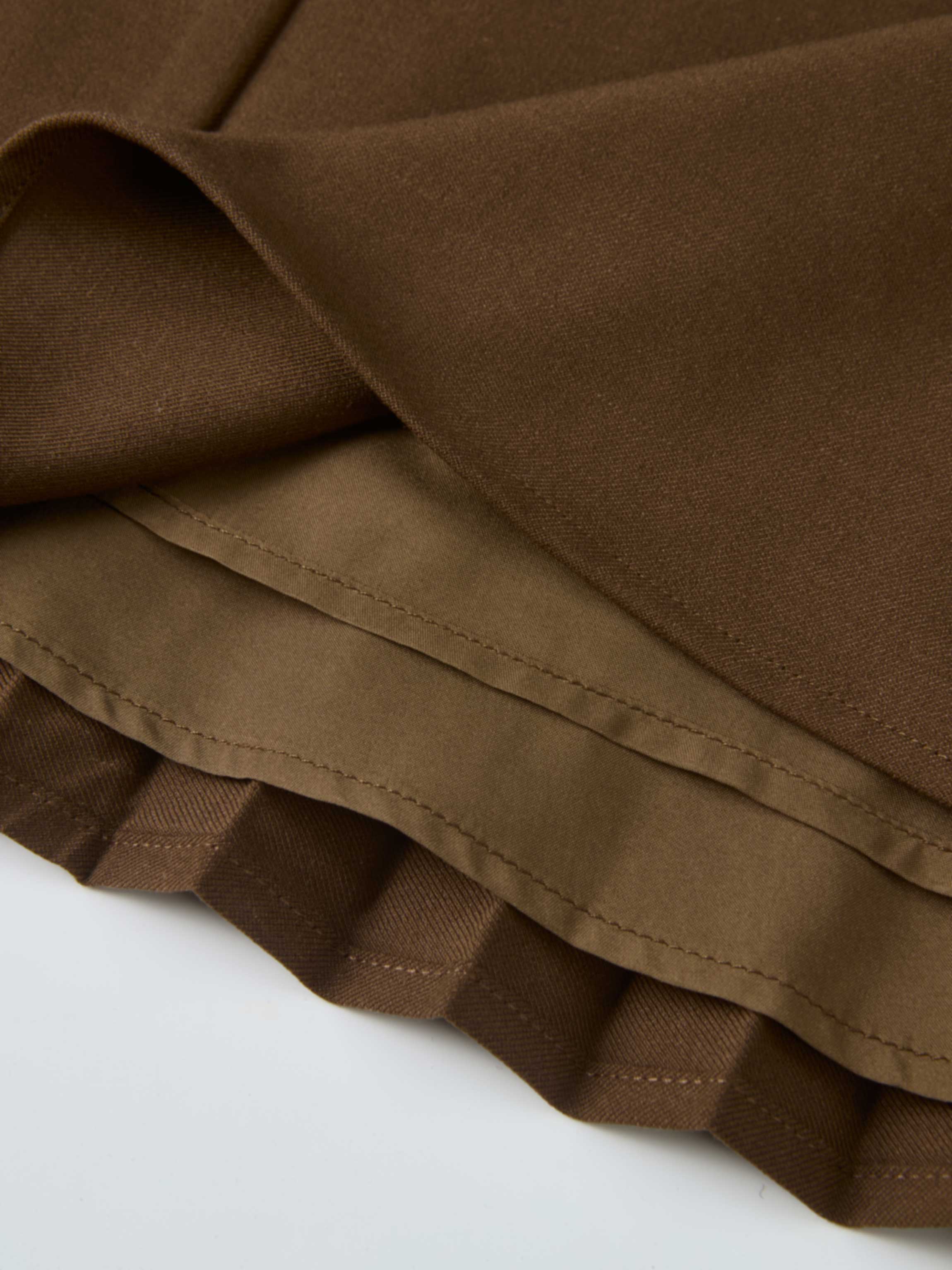 Pleat Back Skirt - Brown