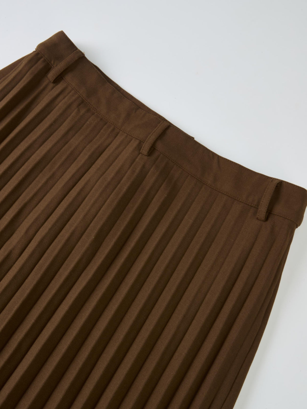 Pleat Back Skirt - Brown