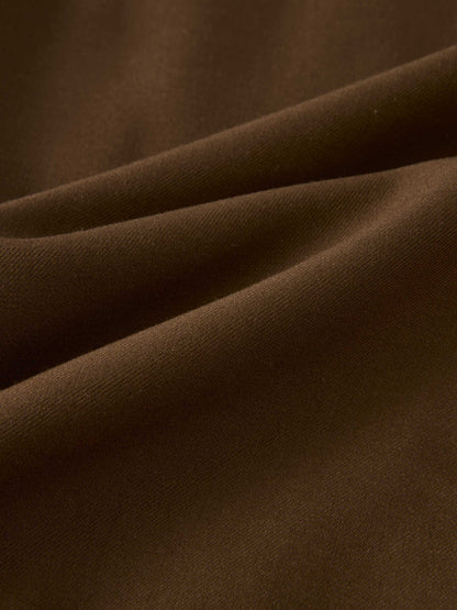 Pleat Back Skirt - Brown
