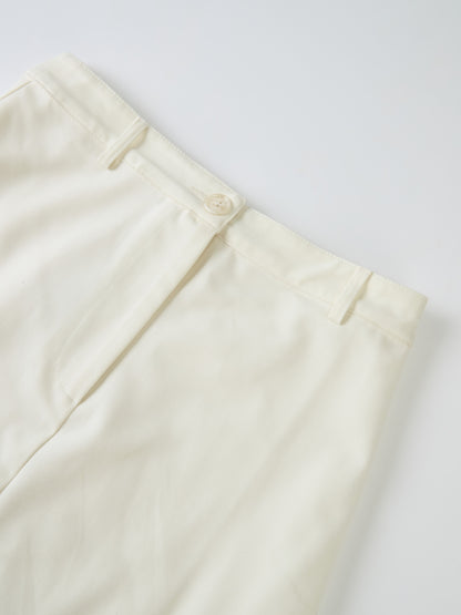 Pleat Back Skirt - Winter White