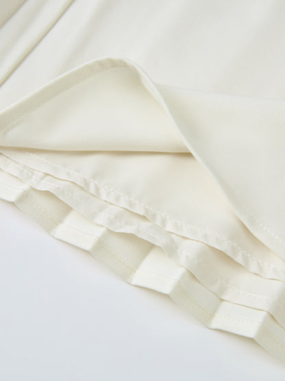 Pleat Back Skirt - Winter White