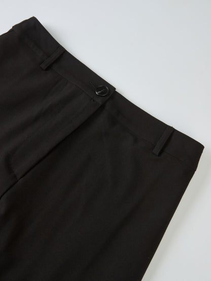 Pleat Back Skirt - Black