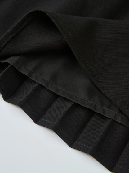 Pleat Back Skirt - Black
