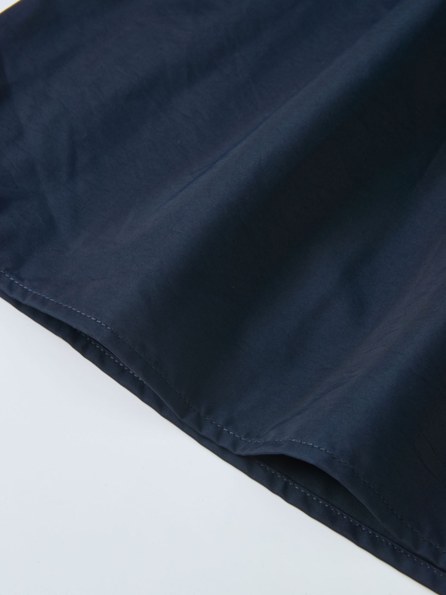 Elastic Waist Taffeta Skirt - Navy