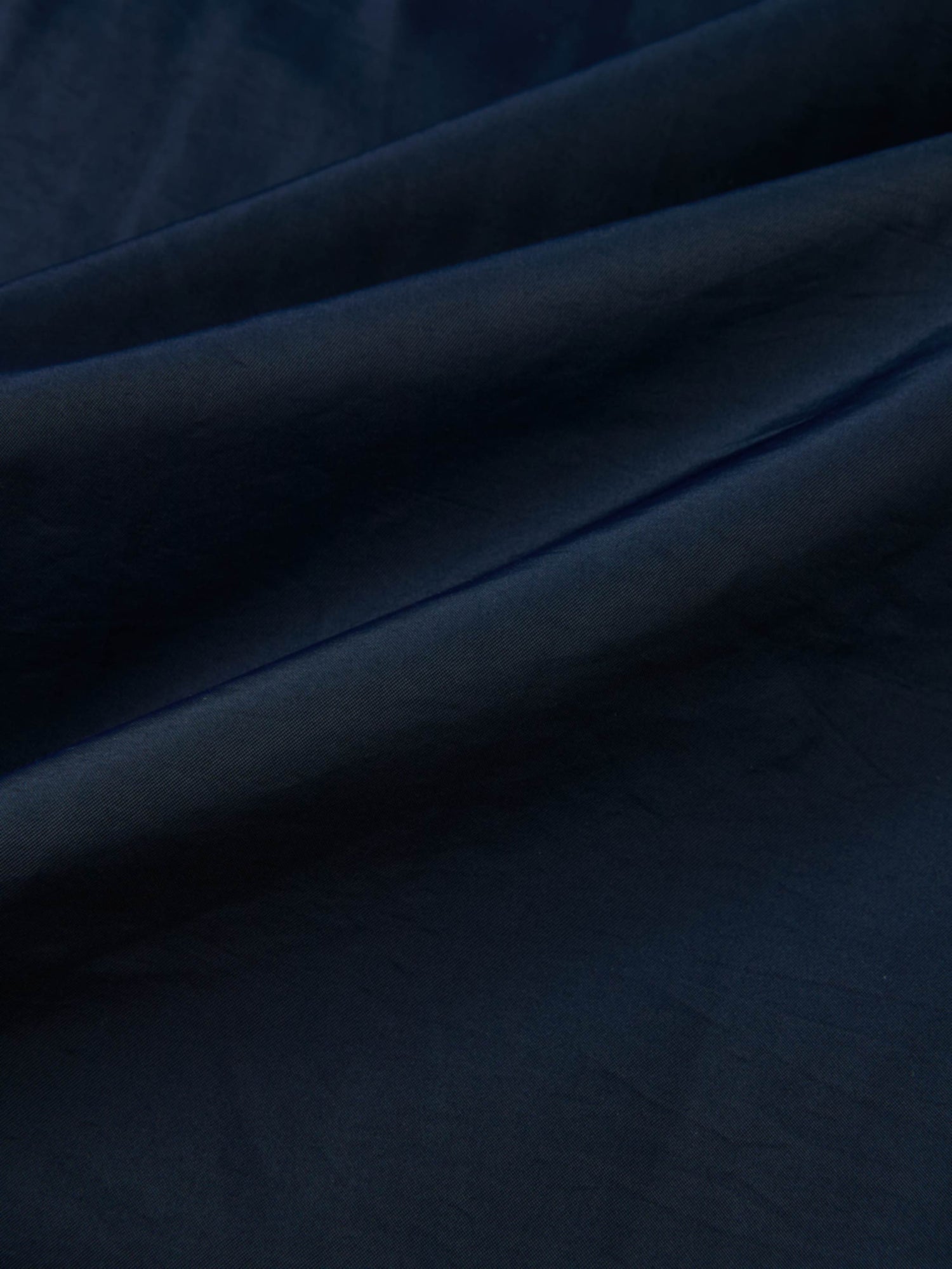 Elastic Waist Taffeta Skirt - Navy