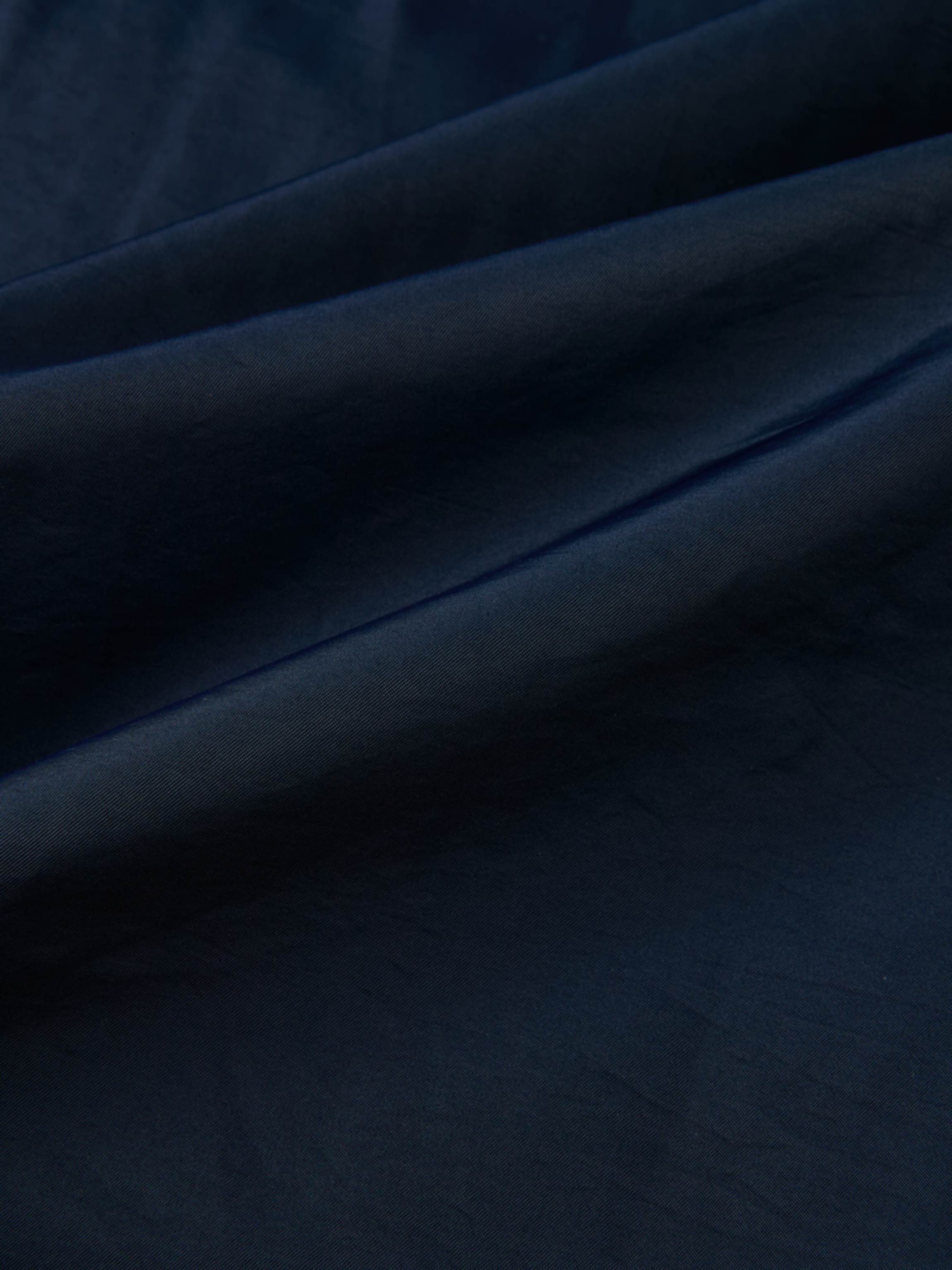 Elastic Waist Taffeta Skirt - Navy