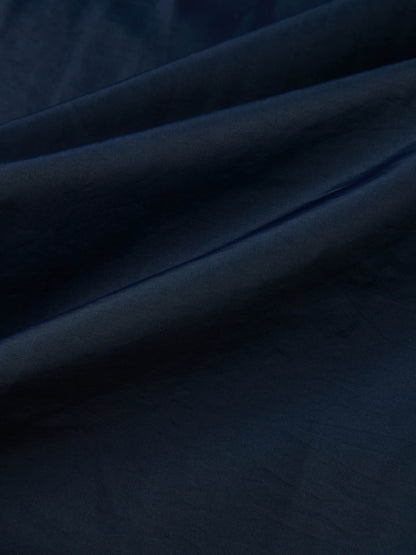 Elastic Waist Taffeta Skirt - Navy