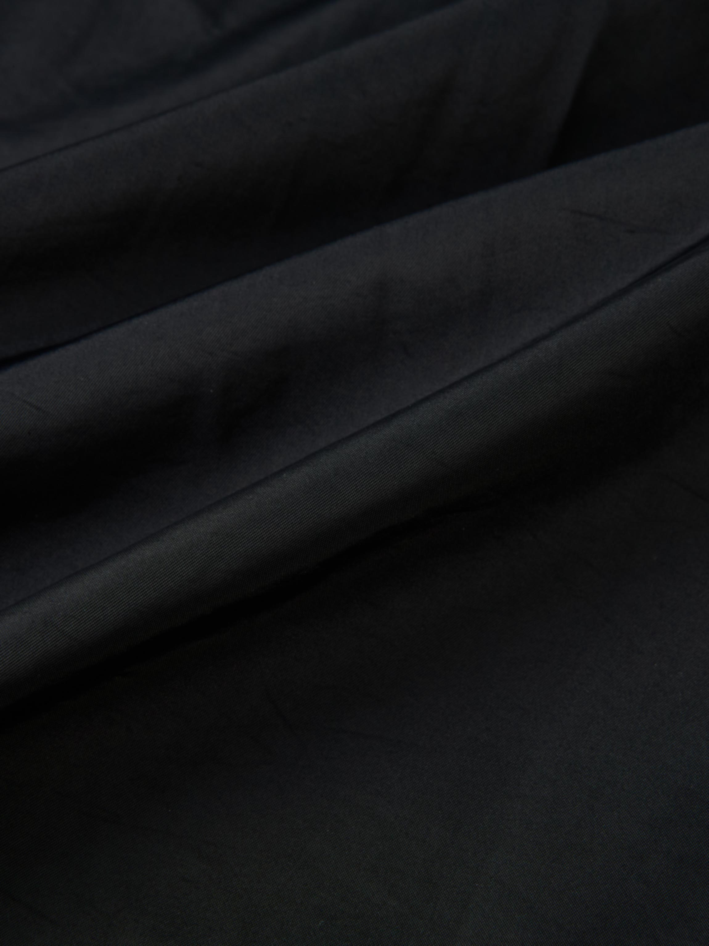 Elastic Waist Taffeta Skirt - Black