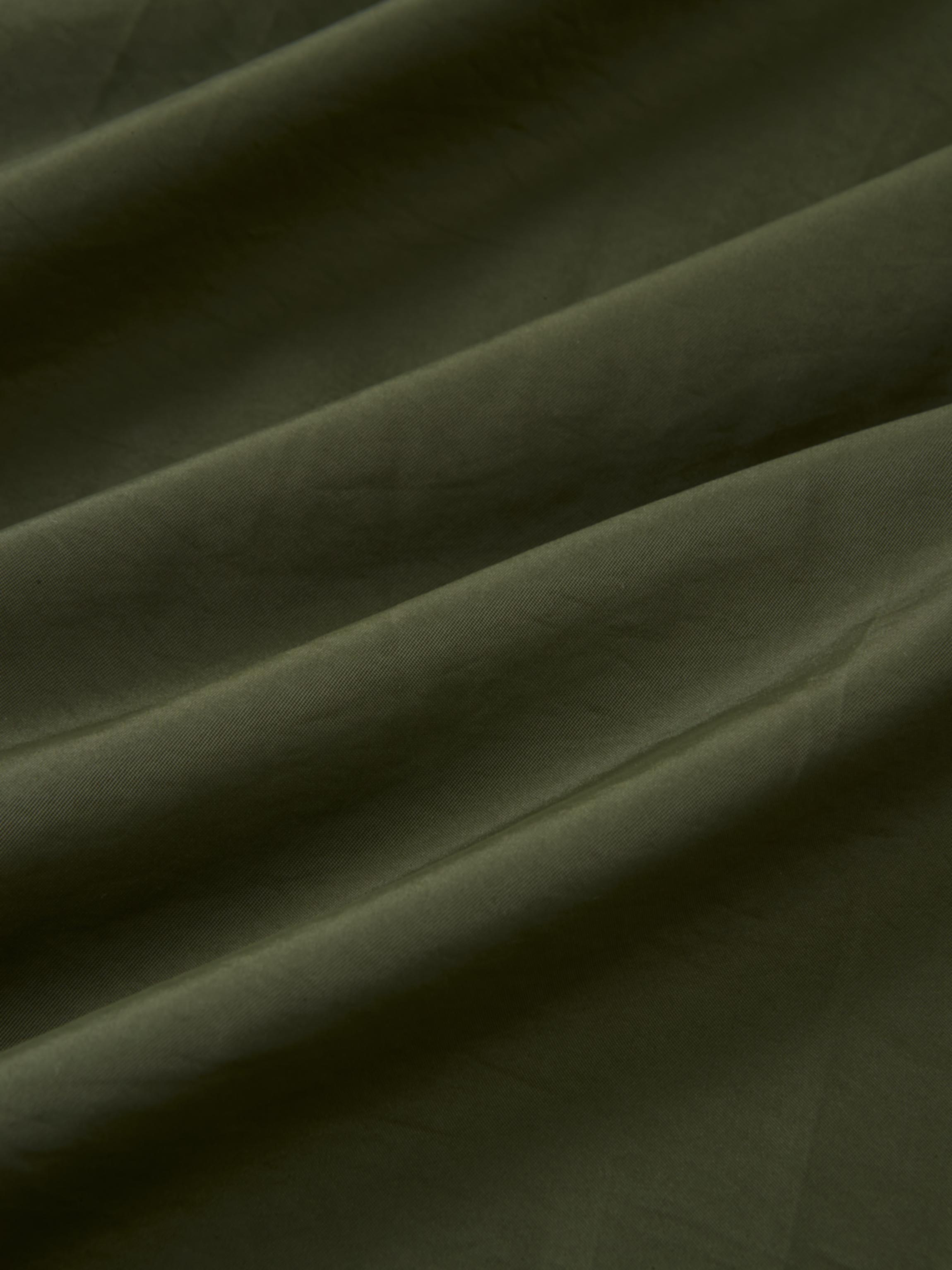 Elastic Waist Taffeta Skirt - Olive