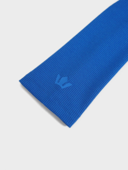Soft Ribbed High V Tee-Cobalt Blue