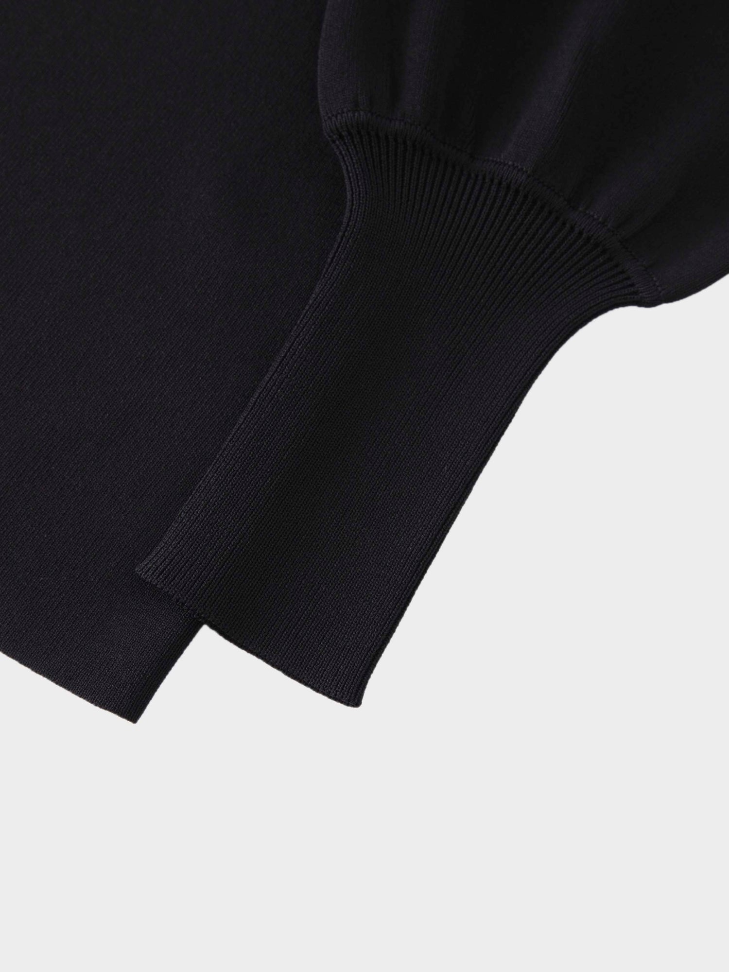 High Cuff Sweater-Black