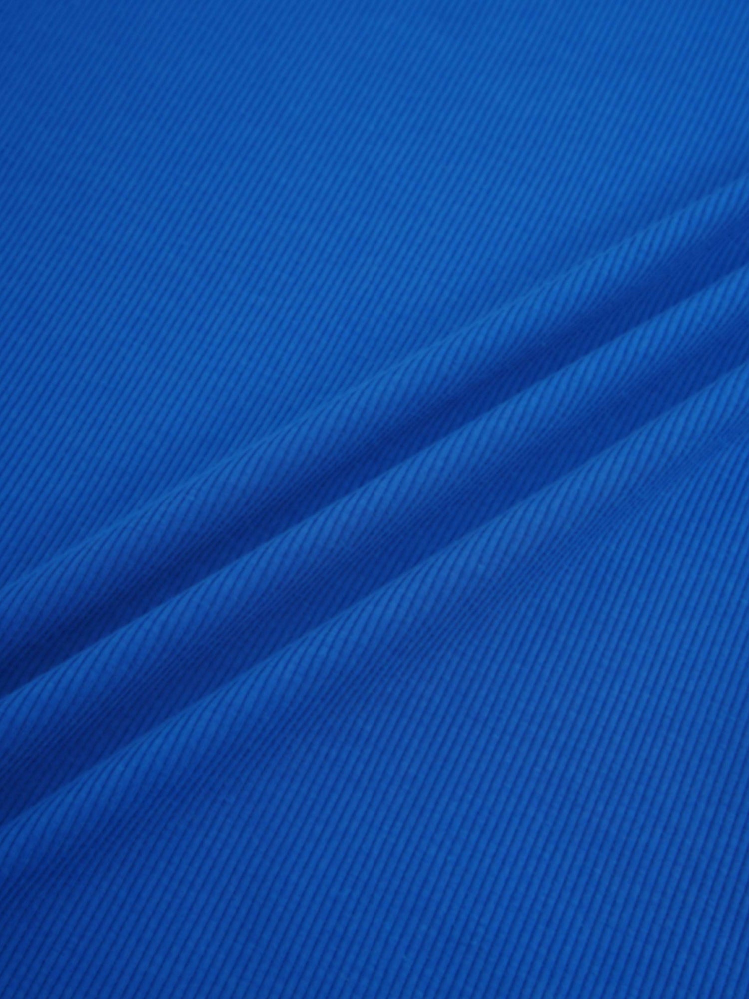 Soft Ribbed High V Tee-Cobalt Blue