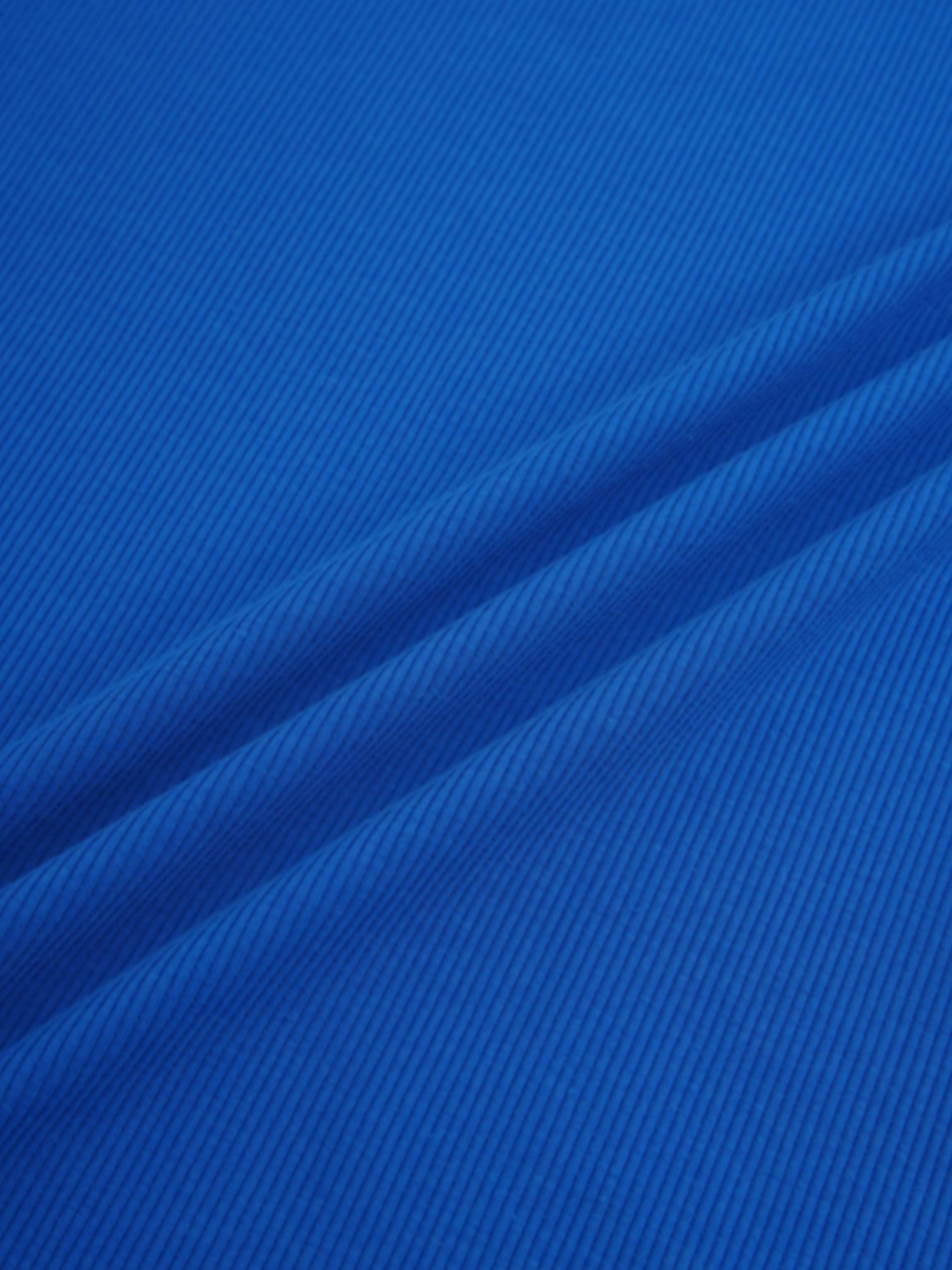 Soft Ribbed High V Tee-Cobalt Blue