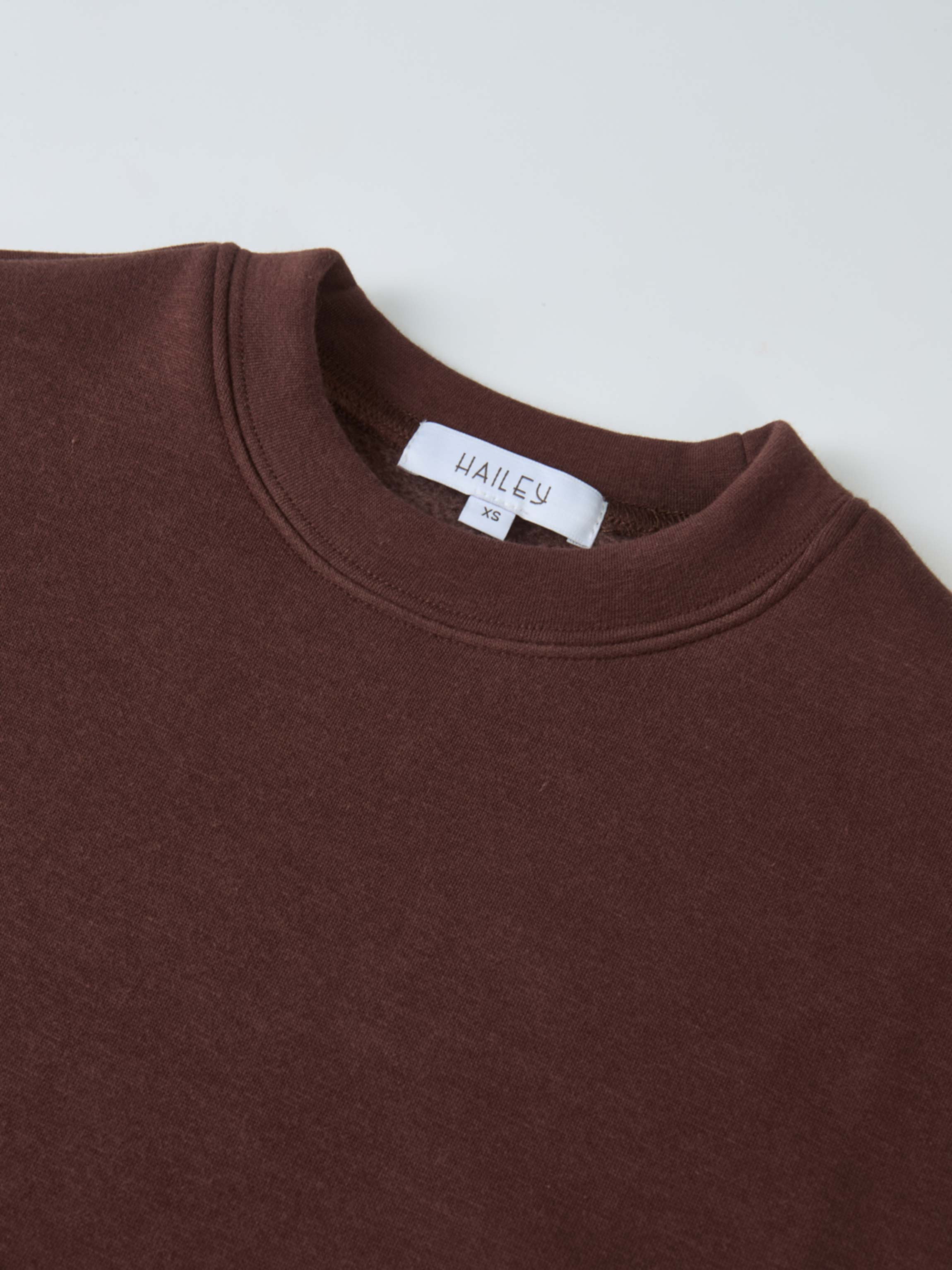 Cupro Bottom Sweatshirt Dress-Brown
