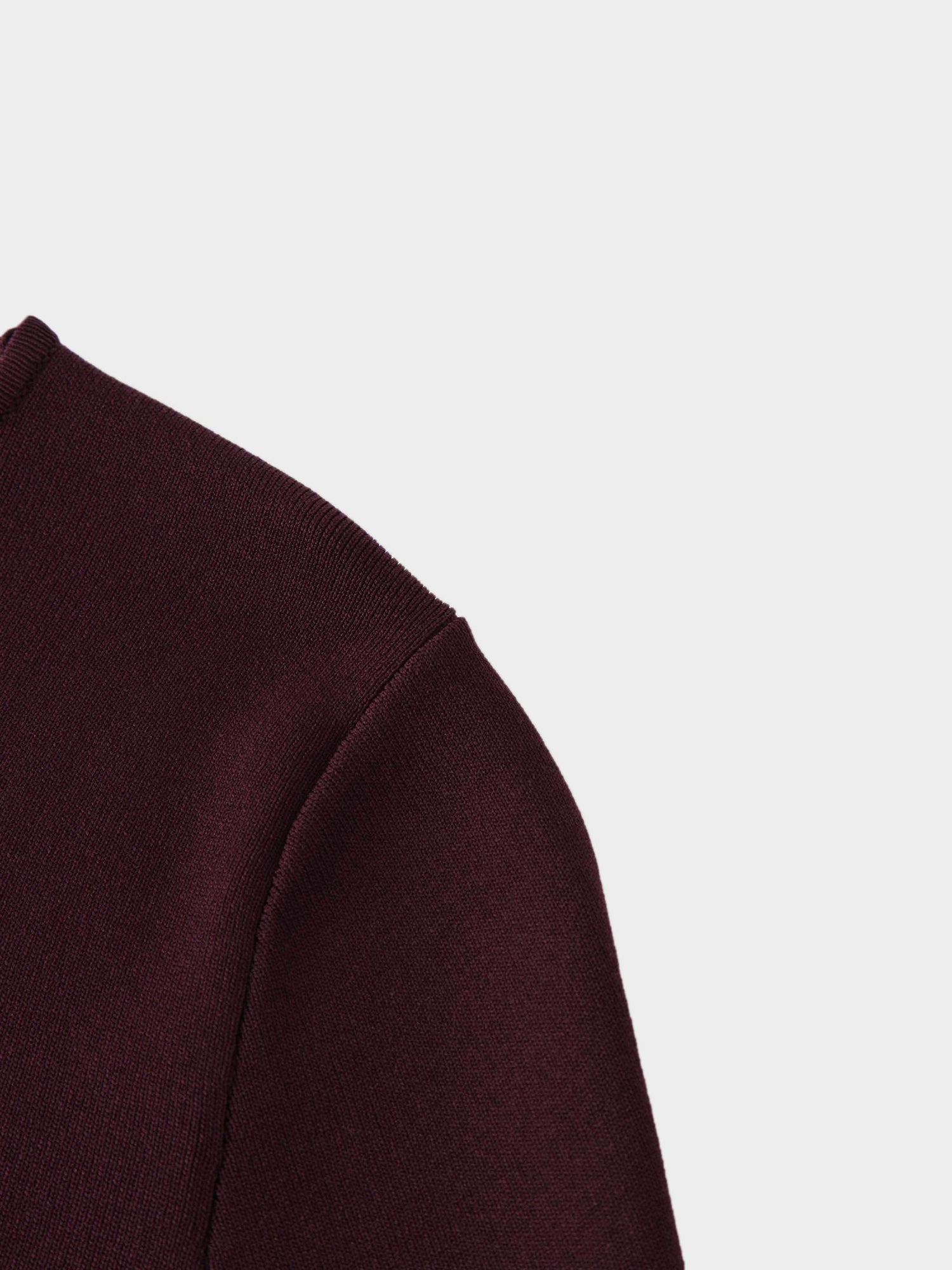 High Cuff Sweater-Burgundy