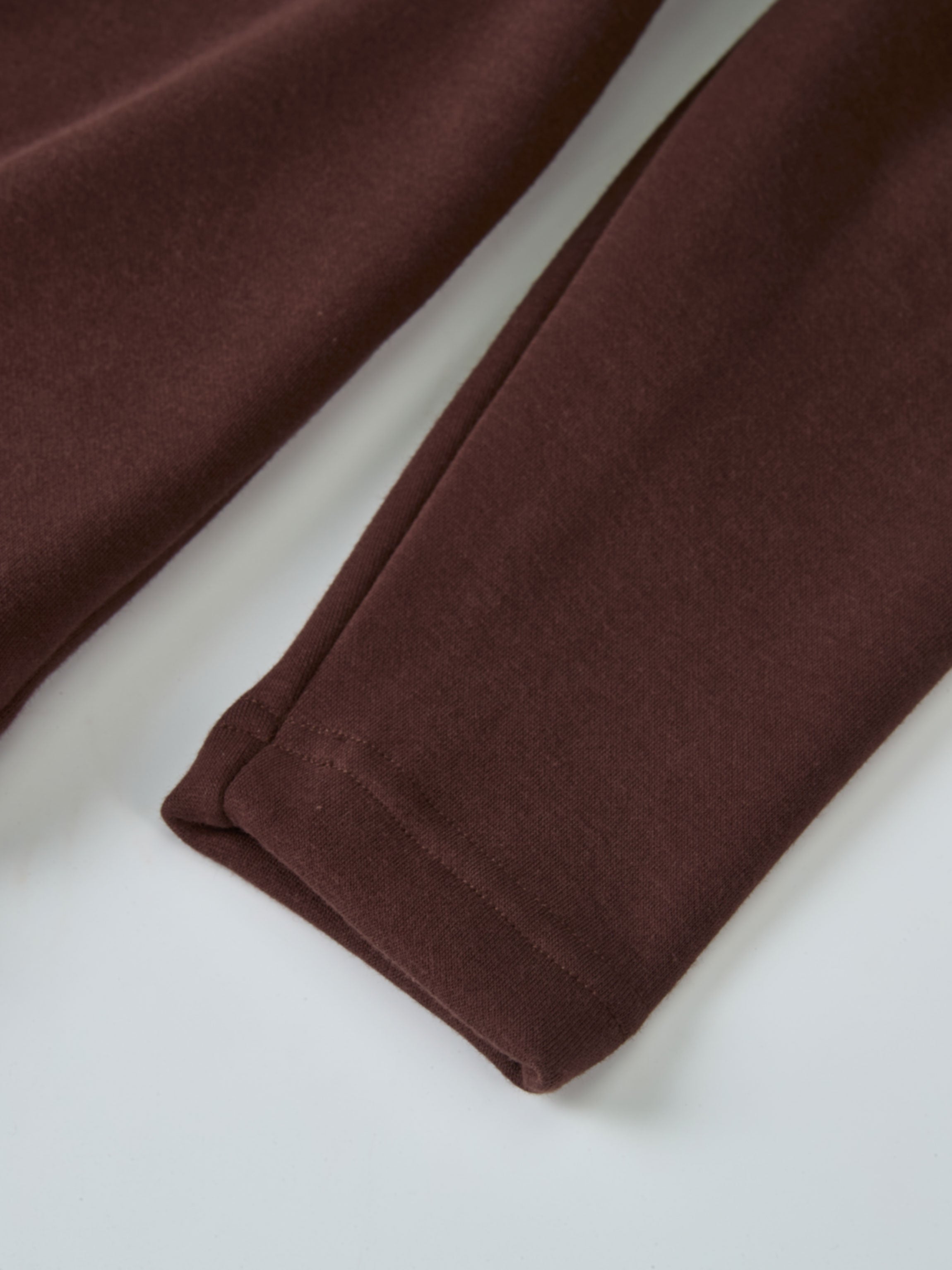 Cupro Bottom Sweatshirt Dress-Brown