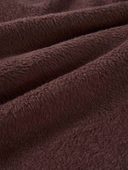 Cupro Bottom Sweatshirt Dress-Brown