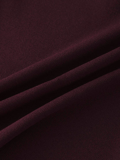 High Cuff Sweater-Burgundy