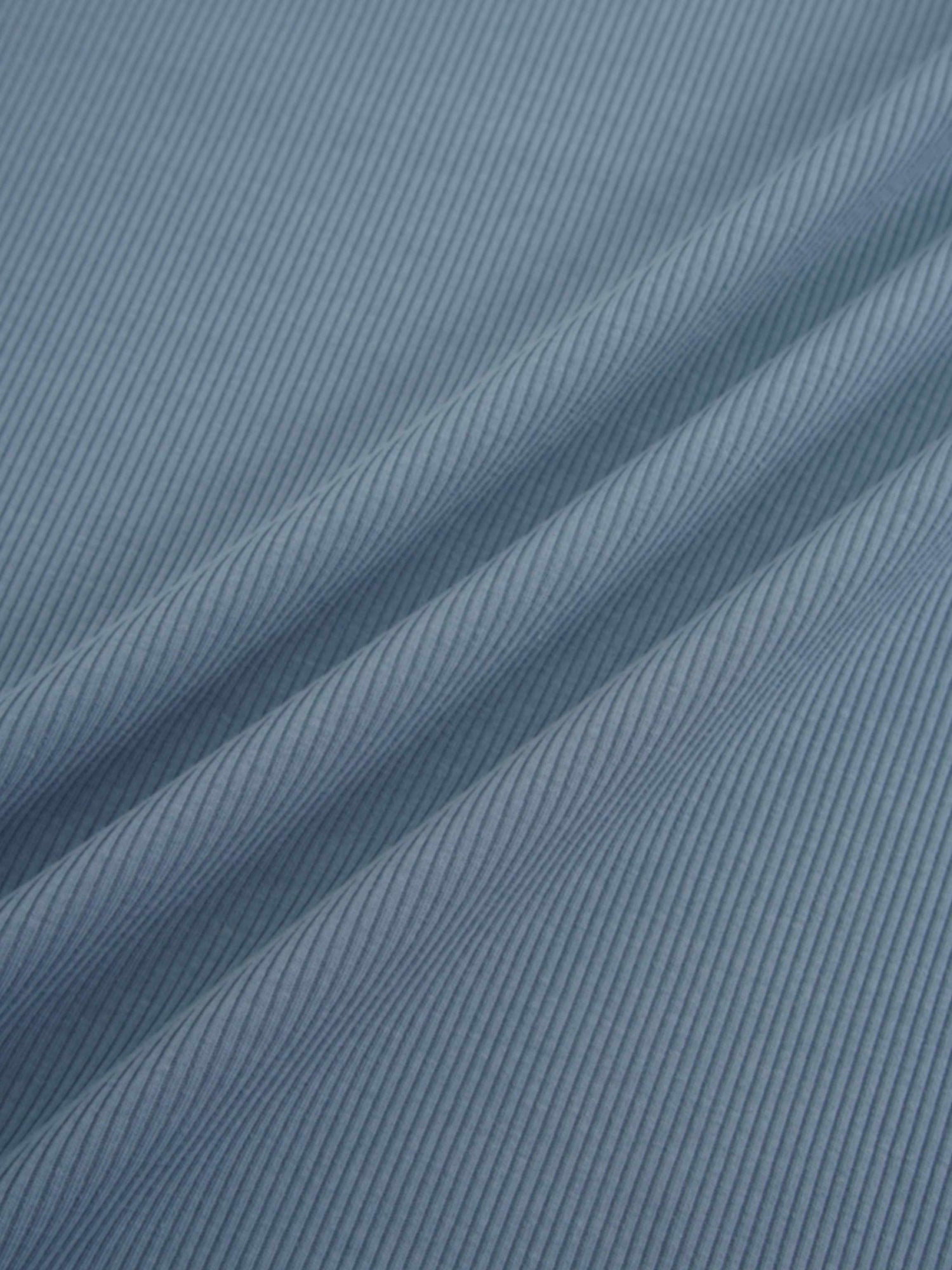 Soft Ribbed High V Tee-Dusty Blue
